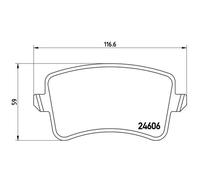 Brake pads P 85 100X BREMBO for AUDI A5 Q5 A5 Sportback A5 Convertible A4 B8