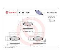 BREMBO P 85 126X Brake Pad