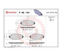 Brake pads P 85 144X BREMBO for AUDI SKODA VW SEAT CUPRA