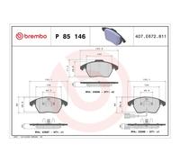 BREMBO P 85 146X Brake pad set