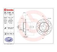BREMBO XTRA Drilled Brake Discs 08.7165.1X - Pair of Discs