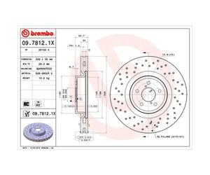BREMBO XTRA Drilled Brake Discs 09.7812.1X - Single Disc