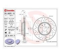 BREMBO XTRA Drilled Brake Discs 09.A820.1X - Single Disc