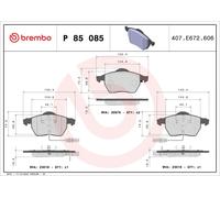 Brembo Xtra Front Brake Pad Set fits Audi A6 A4
