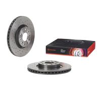 BREMBO XTRA LINE FRONT HIGH CARBON CROSS DRILLED PERFORMANCE BRAKE DISCS 312MM