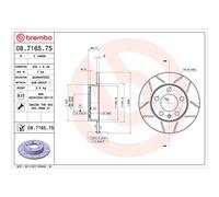 Brembo Xtra Line Max Solid Brake Disc Pair - Slotted - 08.7165.75 - High Quality