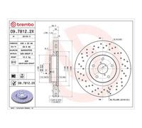 Brembo Xtra Line Vented Brake Disc - Drilled 09.7812.2X - High Quality