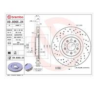 Brembo Xtra Line Vented Brake Disc - Drilled 09.9365.2X - High Quality