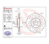 Brembo 09.A728.1X - Brembo Xtra brake disc (1 disc per box) - Front