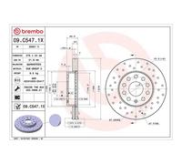 Brembo Xtra Line Vented Brake Disc Pair - Drilled - 09.C547.1X - High Quality