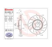 BREMBO XTRA Vented Brake Disc - Drilled - 09.A426.1X - OE Equivalent Perfomance