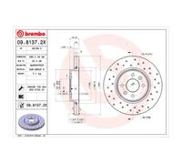 1X Brake disc BREMBO 09.8137.2X for DACIA DOKKER MPV (KE_) 1.5 2012-2021