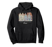 Bremen, Historic Houses Market, Germany, Hand drawing Pullover Hoodie