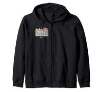 Bremen, Historic Houses Market, Germany, Hand drawing Zip Hoodie