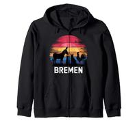 Bremen Town Musicians Sunset Zip Hoodie
