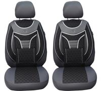 BREMER SITZBEZÜGE Car Seat Covers Compatible with Seat Alhambra 2 Driver & Passenger Set from 2010 / Car Seat Covers Protective Cover Set Car Seat Covers Pack of 2 in Grey