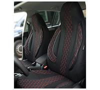 BREMER SITZBEZÜGE Custom Seat Covers Compatible with Volvo S90 Cross Country Driver & Passenger from 2017 PL402 Black/Red Stitching