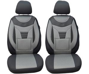 BREMER SITZBEZÜGE Custom Seat Covers for Car Seats Compatible with VW Passat B7 3C 2010 Driver and Passenger Seat Covers Seat Protector Seat Cover FB:908 (Grey/Black)