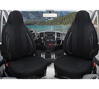 BREMER SITZBEZÜGE Custom Seat Covers Protective Covers Pilot Seats Driver & Passenger Set Compatible with Motorhome Fiat Ducato, Pössl, Knaus, Adria, Carthago, Pilote Laika WPL403 Black