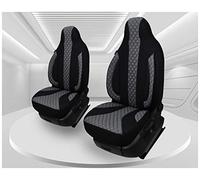 BREMER SITZBEZÜGE Dimension Pilot Car Seat Covers Compatible with Hyundai i10 3rd Gen Driver & Passenger from 2020 / Car Seat Covers Protective Cover Set Car Seat Covers Pack of 2 in Black/Grey