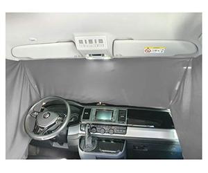 BREMER SITZBEZÜGE Front Windscreen Sun Protection Camping Driver's Cab Curtains Compatible with Fiat Ducato Type 250 from 2006 in Grey