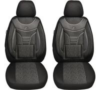 BREMER SITZBEZÜGE Made-to-Measure Car Seat Covers Compatible with Skoda Karoq Driver & Passenger Set from 2017 Black