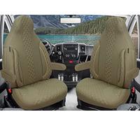 BREMER SITZBEZÜGE Made-To-Measure Driver Protective Covers, Seat Covers Compatible with Ducato, Weinsberg, Adria, Dethleffs Motorhome Accessories, Set of 2 Protective Covers Incl. Armrest Covers,