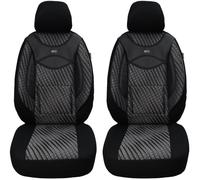 BREMER SITZBEZÜGE Measure Car Seat Covers Compatible with Ford Kuga 1 Driver & Passenger Set from 2008-2012 / Car Seat Covers Protective Cover Set Car Seat Covers Pack of 2 in Black/Grey Pattern
