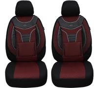BREMER SITZBEZÜGE Measure Car Seat Covers Compatible with Renault Austral Driver & Passenger Set from 2022 / Car Seat Covers Protective Cover Set Car Seat Covers Pack of 2 in Black/Wine Red