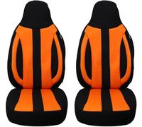 BREMER SITZBEZÜGE Measure Pilot Car Seat Covers Compatible with Lexus NX 2 Driver & Passenger from 2021 / Car Seat Covers Protective Cover Set Car Seat Covers Pack of 2 in Black/Orange