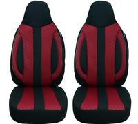 BREMER SITZBEZÜGE Measure Pilot Car Seat Covers Compatible with Peugeot 107 Driver & Passenger from 2005-2014 / Car Seat Covers Protective Cover Set Car Seat Covers Pack of 2 in Black/Wine Red