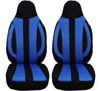BREMER SITZBEZÜGE Measure Pilot Car Seat Covers Compatible with Peugeot 4007 Driver & Passenger from 2007-2012 / Car Seat Covers Set of 2 in Black/Blue