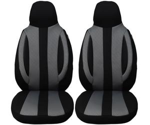 BREMER SITZBEZÜGE Measure Pilot Car Seat Covers Compatible with Subaru Outback 3 Drivers & Passenger from 2003-2009 / Car Seat Covers Protective Cover Set Car Seat Covers Pack of 2 in Black/Grey
