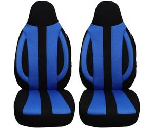 BREMER SITZBEZÜGE Measure Pilot Car Seat Covers Compatible with Vauxhall Meriva A Driver & Passenger from 2003-2010 / Car Seat Covers Protective Cover Set Car Seat Covers Pack of 2 in Black/Blue
