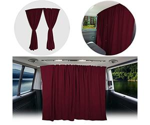 BREMER SITZBEZÜGE Partition Driver's Cab Sun Protection Driver's Cab Curtains Compatible with Citroen Jumper from 2006 Wine Red Camping Motorhome Accessories