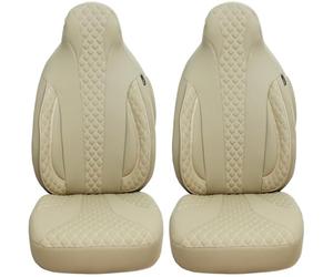 BREMER SITZBEZÜGE Seat Covers for Car Seats Compatible with Ford C-Max 2003-2010 Driver and Passenger Protective Covers Seat Protector Seat Cover FB:PL405 (Beige)
