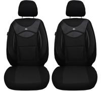 BREMER SITZBEZÜGE Seat Covers for Car Seats Compatible with VW Caddy 2010-2015 Driver and Passenger Protective Covers Seat Protector Seat Cover FB:128 (Black/Black)