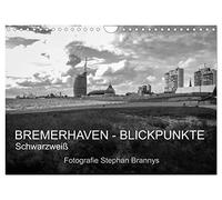 Bremerhaven - Viewpoints Black and White UK-Version (Wall Calendar 2026 DIN A4 Landscape), CALVENDO 12 Month Wall Calendar