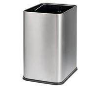 bremermann 13 Litre Open Waste Paper Bin Hidden Bag Stainless Steel