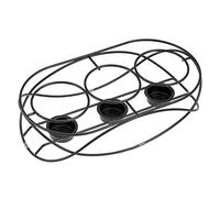 bremermann 3 Tea Light Oval Plate Warmer Warmer (Black)