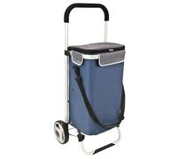 bremermann BRINKUM shopping cart - capacity 45 L, shopping cart, hand trolley with bag, incl. cooling compartment (Blue)
