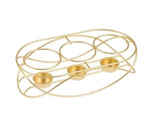 bremermann Food Warmer 3 Tea Lights Oval Warming Plate Tea Warmer (gold)