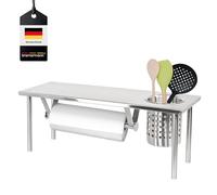 bremermann Kitchen Shelving with Kitchen Roll Holder and Utensil Holder (Metallic)