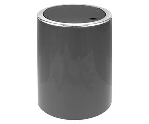 bremermann Savona bathroom range cosmetic bin with swing lid, plastic, 5.5 litres