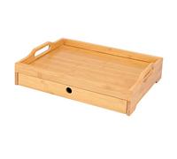 bremermann Serving Trays with Drawer for Food Serving // Bamboo // Breakfast Tray Approx. 43 x 31 cm