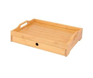 bremermann Serving Trays with Drawer for Food Serving // Bamboo // Breakfast Tray Approx. 43 x 31 cm