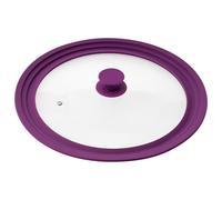 bremermann® Universal Glass Lid with Silicone Edge, 30/32/34cm, large (purple)