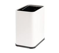 bremermann Waste Paper Bin 10 Litres Open Bin Hidden Bag Painted White