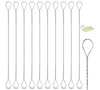 Bremorou 10 Pcs Cheese Wire Cutter, 5.7 Inch Long Stainless Steel Cheese Wire Replacement, Cheeses Slicer Wires for Cutting Cheeses and Butter Chunks Silver Women Mother Kitchen Tool