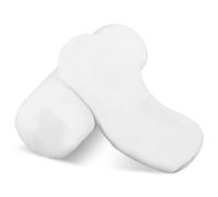 Bremorou 2 Pcs Cylindrical Pillow Case Cervical Neck Roll Pillow Cover With Zipper Round Soft Bolster Pillowcases Covers For Cylindrical Cushion, Neck Roll Pillow Case Only (16.14 X 5.9 Inch, White)